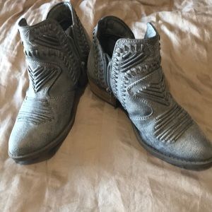 Grey booties- only worn once!